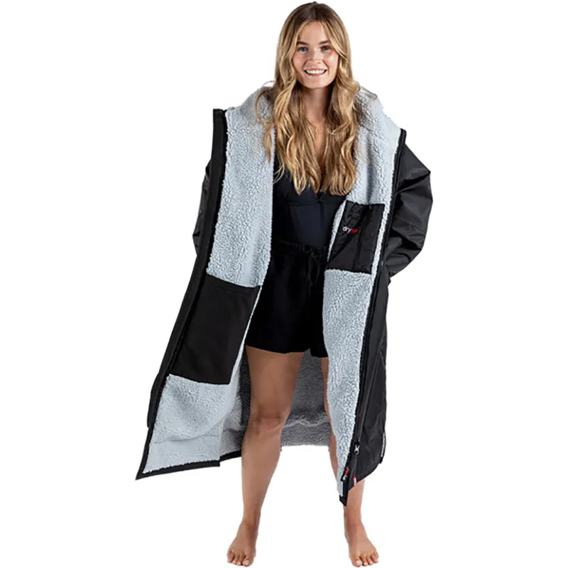 Dryrobe Adult Advance Long Sleeve Change Robe V3 S Black/Grey-4